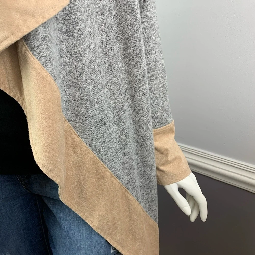 Potters Pot Gray & Tan Cardigan -‎ Small